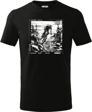 Adrenalinový glitch, cyklista, bílý potisk