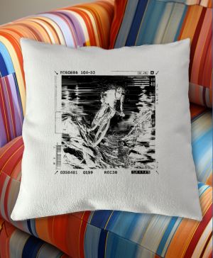 Adrenalinový glitch, cyklista, černý potisk