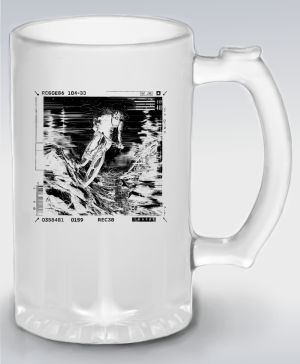 Adrenalinový glitch, cyklista, černý potisk