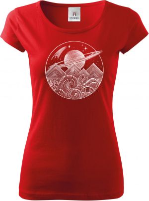 Vesmírná krajina, bílý tisk