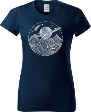 Vesmírná krajina, bílý tisk