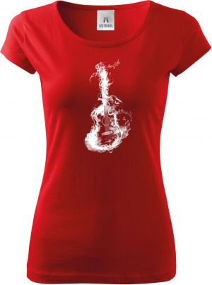 Akustický ohňostroj, kytara, bílý tisk