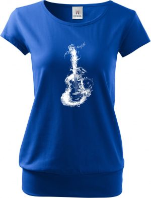 Akustický ohňostroj, kytara, bílý tisk