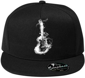 Akustický ohňostroj, kytara, bílý tisk