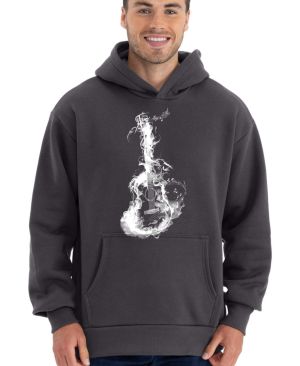 Akustický ohňostroj, kytara, bílý tisk