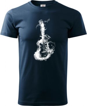 Akustický ohňostroj, kytara, bílý tisk