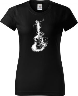 Akustický ohňostroj, kytara, bílý tisk