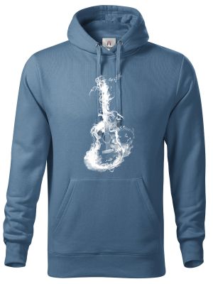 Akustický ohňostroj, kytara, bílý tisk