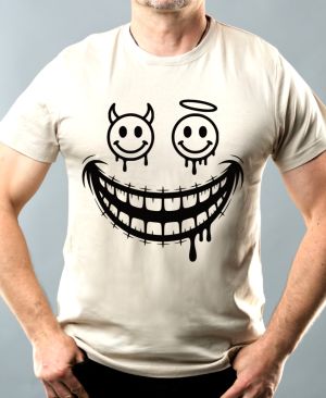 Anděl a ďábel, černý tisk