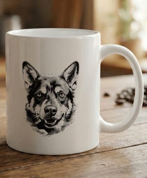 Australský honácký pes, bílý tisk