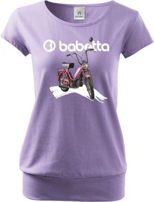 Babetta, logo bílé. Fialová, 210/215
