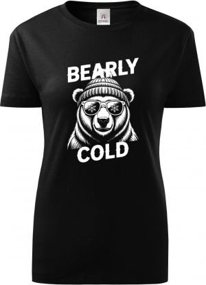 Bearly cold, bílý potisk