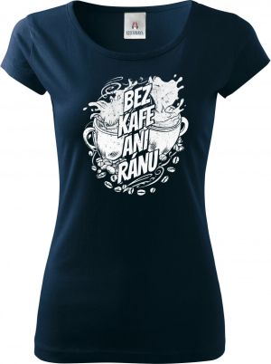 Bez kafe ani ránu, V1, bílý potisk