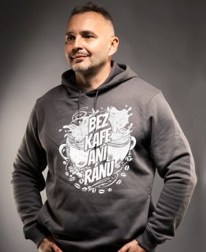 Bez kafe ani ránu, V1, bílý potisk