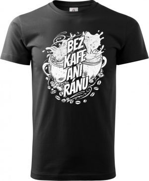 Bez kafe ani ránu, V1, bílý potisk