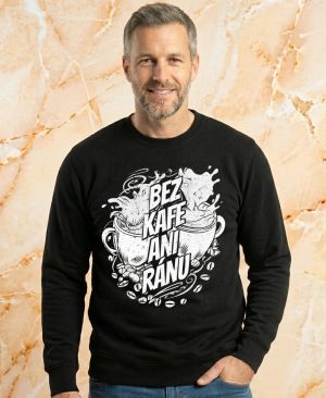 Bez kafe ani ránu, V1, bílý potisk