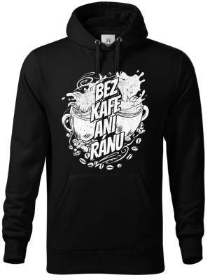 Bez kafe ani ránu, V1, bílý potisk