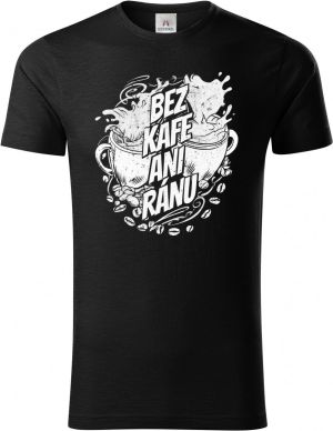 Bez kafe ani ránu, V1, bílý potisk