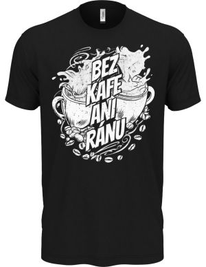 Bez kafe ani ránu, V1, bílý potisk