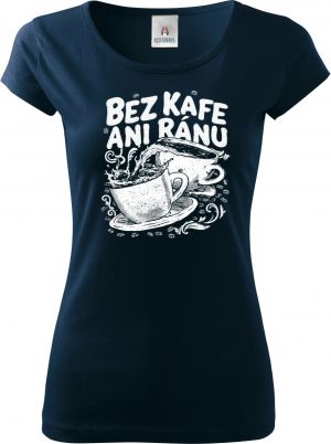 Bez kafe ani ránu, V2, bílý potisk