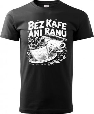 Bez kafe ani ránu, V2, bílý potisk