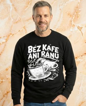 Bez kafe ani ránu, V2, bílý potisk