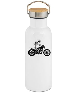 Biker, kostra, černý tisk