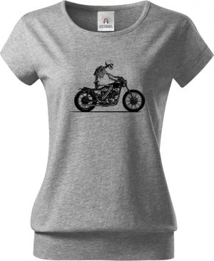 Biker, kostra, černý tisk