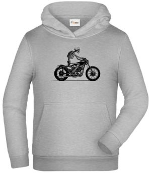 Biker, kostra, černý tisk