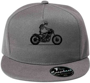 Biker, kostra, černý tisk