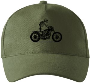 Biker, kostra, černý tisk