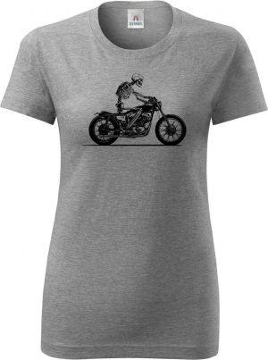 Biker, kostra, černý tisk