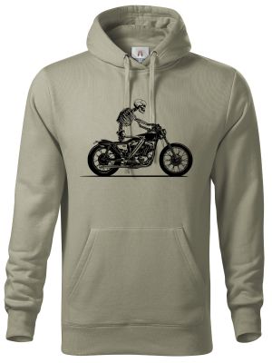 Biker, kostra, černý tisk