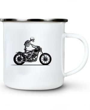 Biker, kostra, černý tisk