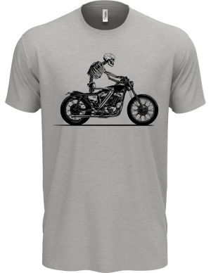 Biker, kostra, černý tisk