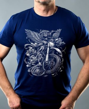 Bikerova křídla, bílý tisk