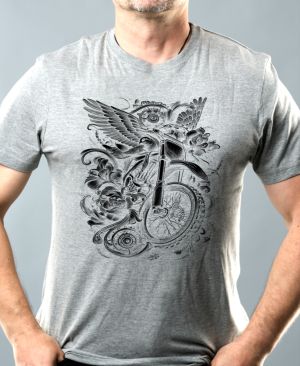 Bikerova křídla, černý tisk