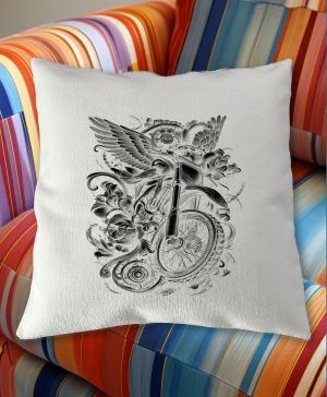 Bikerova křídla, černý tisk