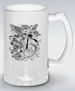 Bikerova křídla, černý tisk