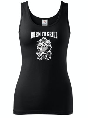 Born to grill, V1, bílý tisk