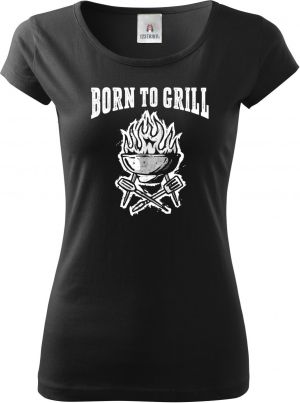 Born to grill, V1, bílý tisk