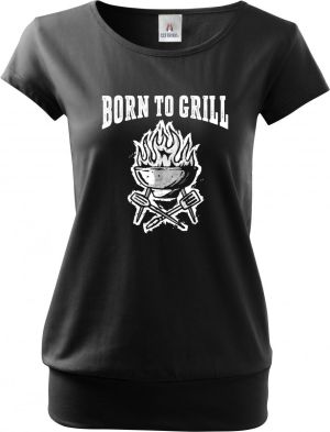 Born to grill, V1, bílý tisk
