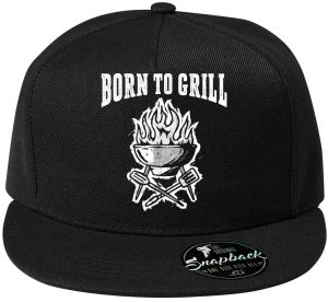 Born to grill, V1, bílý tisk