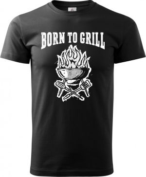 Born to grill, V1, bílý tisk