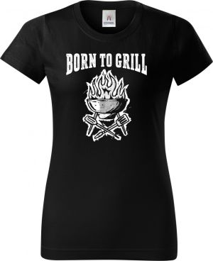 Born to grill, V1, bílý tisk