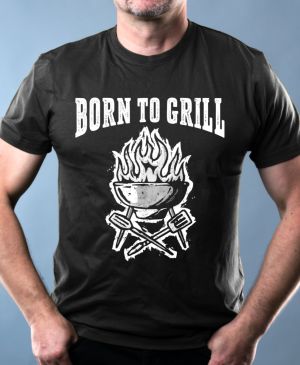 Born to grill, V1, bílý tisk