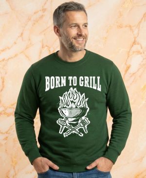 Born to grill, V1, bílý tisk