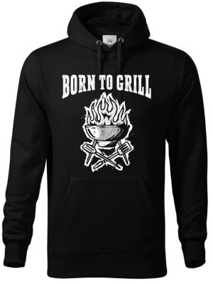 Born to grill, V1, bílý tisk