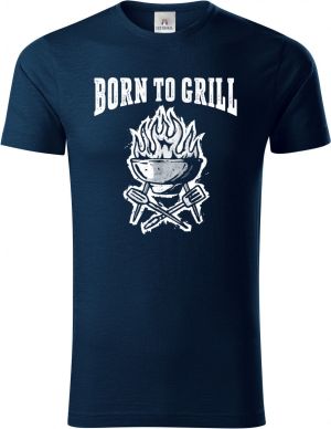 Born to grill, V1, bílý tisk
