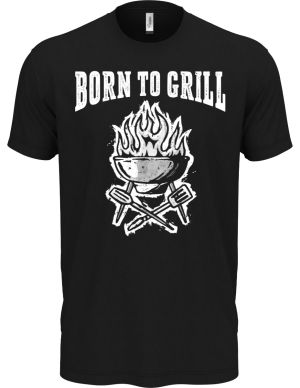 Born to grill, V1, bílý tisk